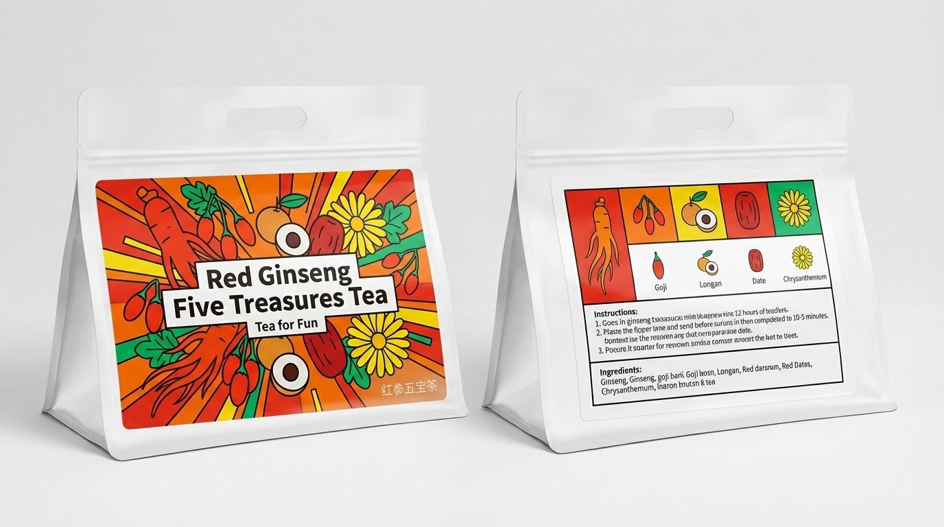 Red Ginseng Five Treasures Tea