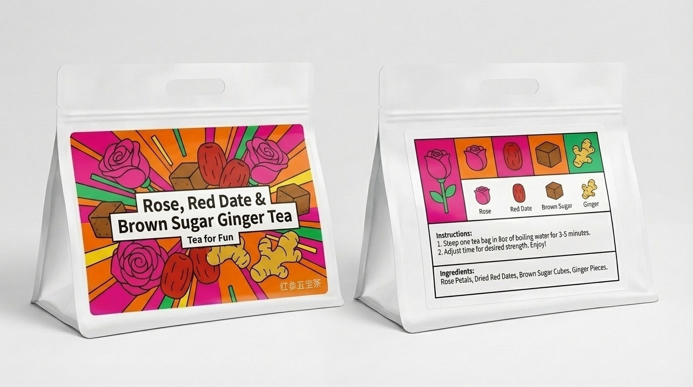 Rose, Red Date & Brown Sugar Ginger Tea